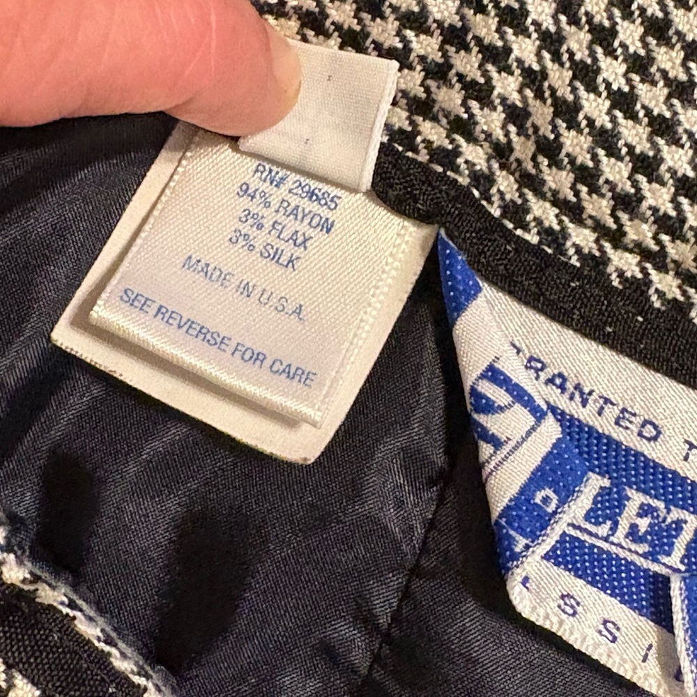 Vintage Pendleton Houndstooth Pattern Rayon Silk … - image 7